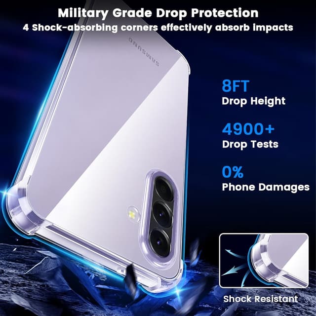 Detalle de Coque Yohii pour Samsung Galaxy A37 5G avec protection caméra et 2 verres trempés (transparent)
