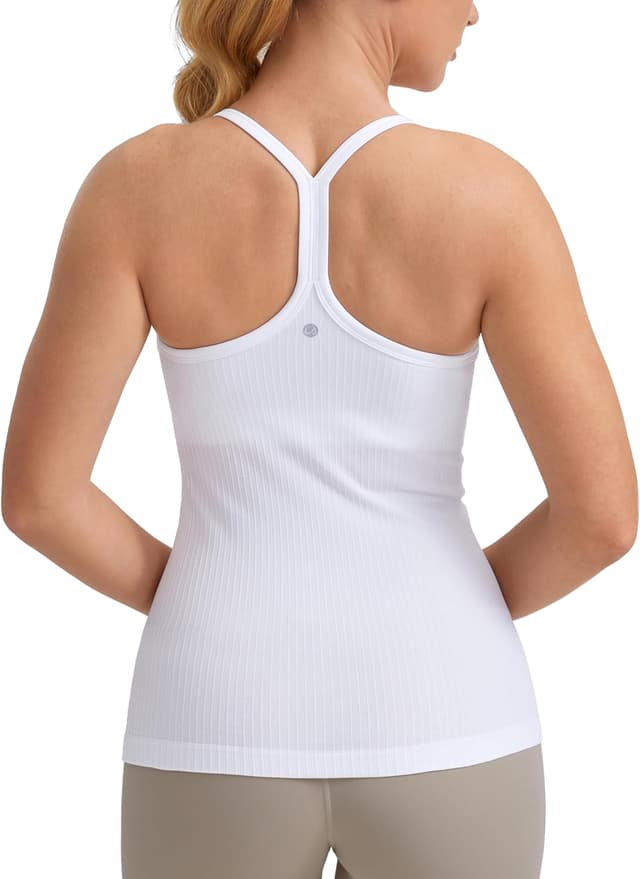 Detalle de CRZ YOGA canotta sportiva donna incrociata: top fitness leggero traspirante per yoga e running
