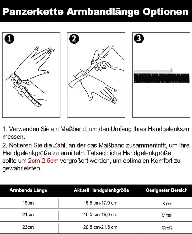 Thumbnail 6 de ChainsHouse Panzer Armband aus 316L Edelstahl – kubanische Kette mit Karabinerverschluss (13 mm breit, 21 cm Länge)