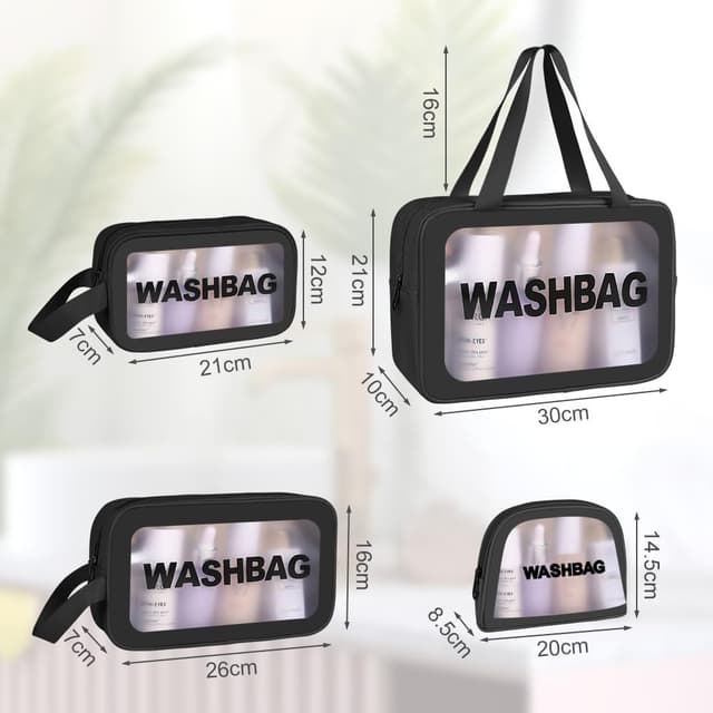 Thumbnail 1 de Aucuu 4PCS Clear Toiletry Bag set