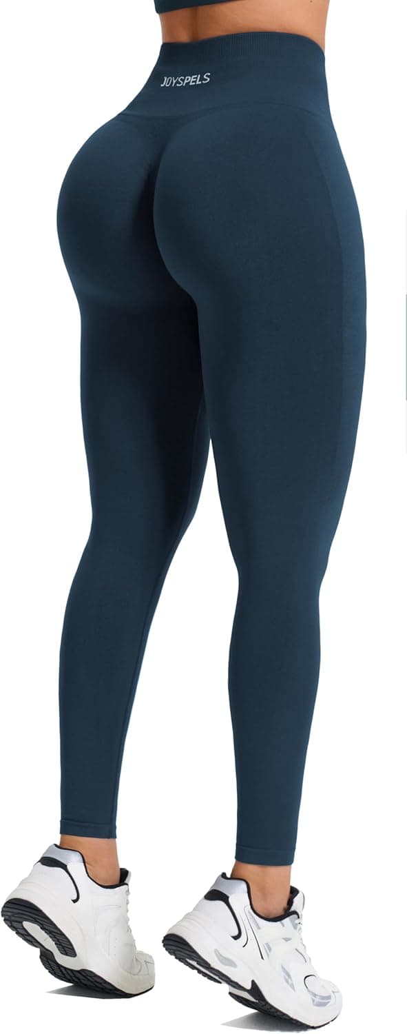 Detalle de JOYSPELS Damen Scrunch Sport Leggings Seamless – nahtarm, 360° Stretch und „Squat-proof“