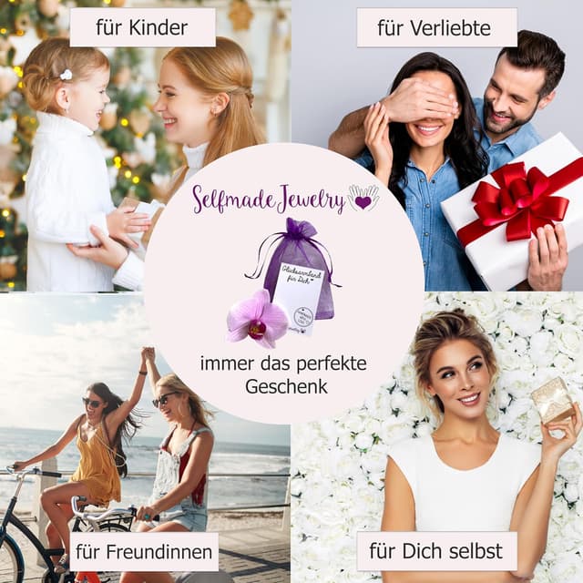 Detalle 2 de Selfmade Jewelry Damen-Armband Roségold Mandala Boho im Makramee-Look (inkl. Geschenk-Verpackung)