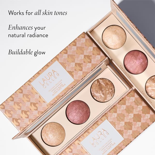 Detalle de LAURA GELLER Lift-n-Glow Trio Palette ๐จ