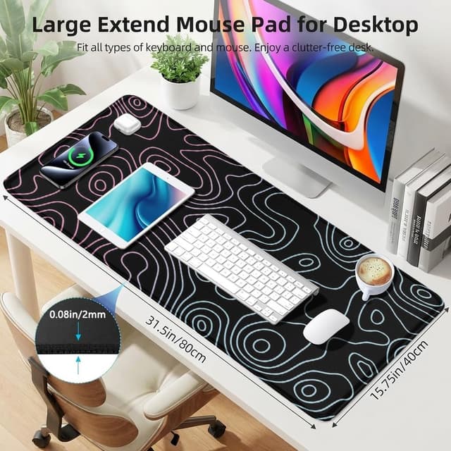 Detalle de Large gaming mouse pad for desk mat