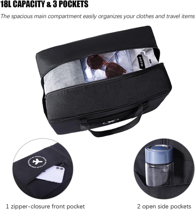 Detalle de SZDPC Travel Duffel for Ryanair Cabin Bag 40x20x25cm – underseat carry-on duffel with detachable shoulder strap