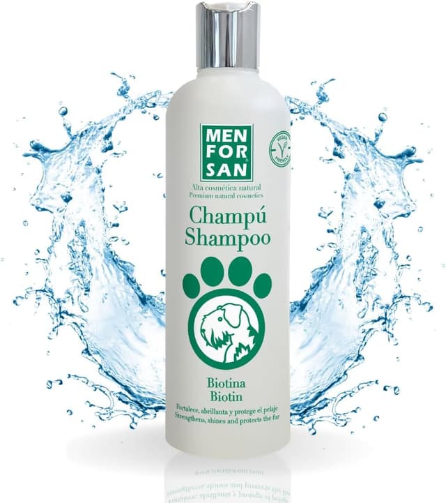 Detalle de Menforsan Shampoo alla Biotina per Cani, rigenerante, 300 ml