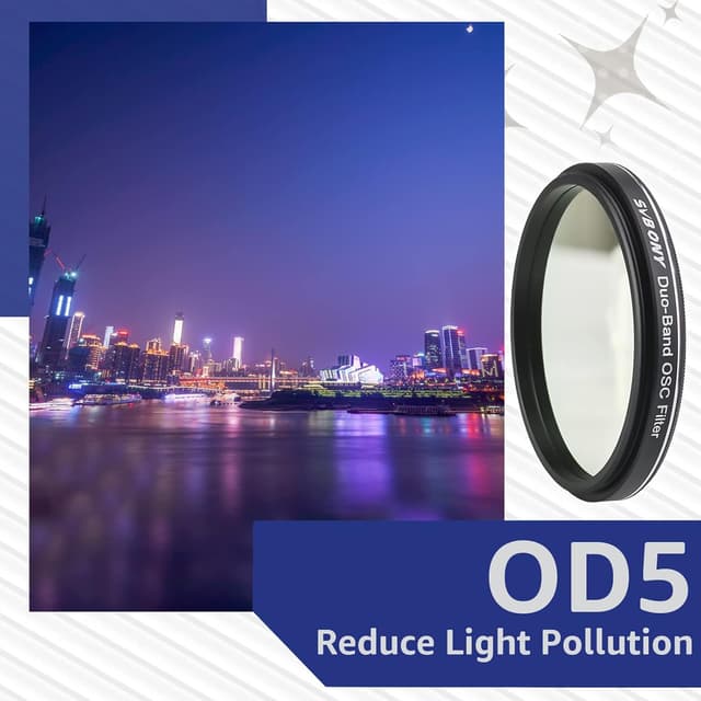 Detalle de SVBONY SV220 Astro Dual Schmalbandfilter (2 Zoll) für H-Alpha & OIII, 7 nm