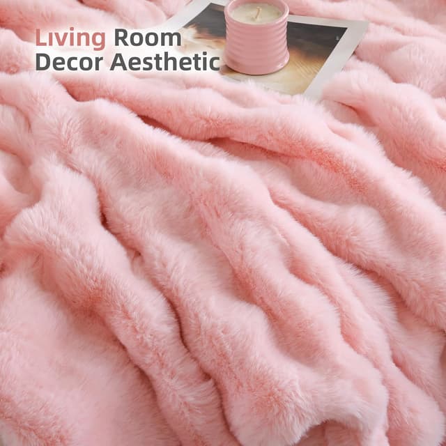 Thumbnail 5 de Smoofy Faux Fur Throw Blanket 50" x 60" ๐