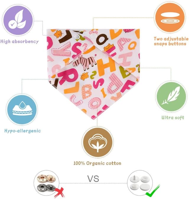 Thumbnail 3 de Vicloon Bavaglino Neonato 10 pezzi