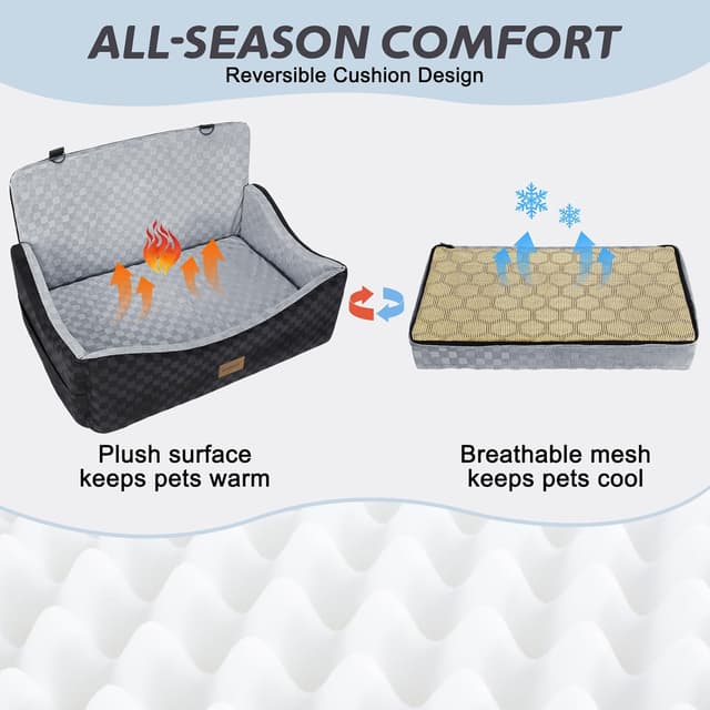 Detalle de Large dog car seat memory foam booster