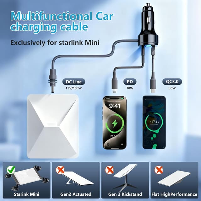 Thumbnail 4 de Shruy Starlink Mini Suction Cup Mount 12V