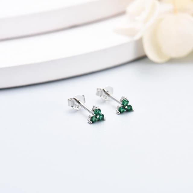 Detalle 2 de MASOP Ohrstecker-Set mit Zirkonia 3 mm