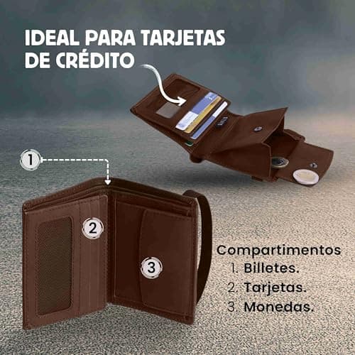 Thumbnail 2 de Route 66 Miguel cartera piel marrón RFID