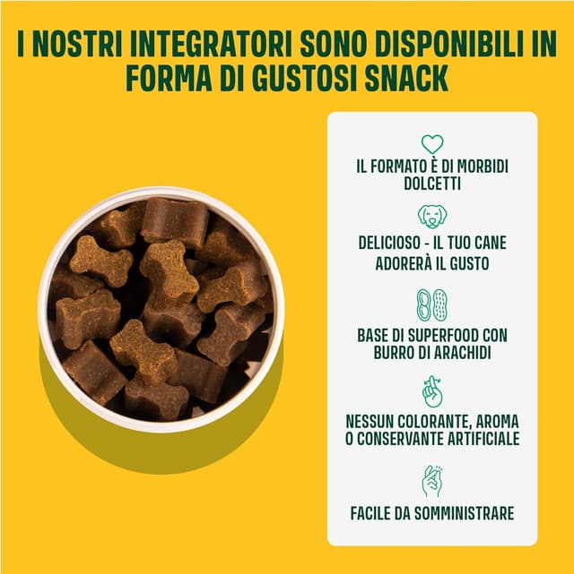 Detalle de ivvi PROBIOTIC per cani in forma di bocconcino con burro di arachidi – 60 snack per flora intestinale e digestione