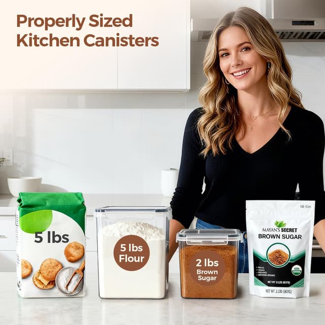 Detalle 2 de ComSaf Sugar Flour Containers Set of 3 ⚙