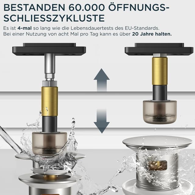 Thumbnail 4 de FORIOUS Wasserhahn Bad mit 360° Drehung