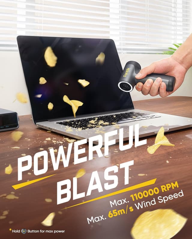Detalle de Fanttik B10 Pro kabelloses Staubgebläse (110.000 U/min) für PC & Werkbank