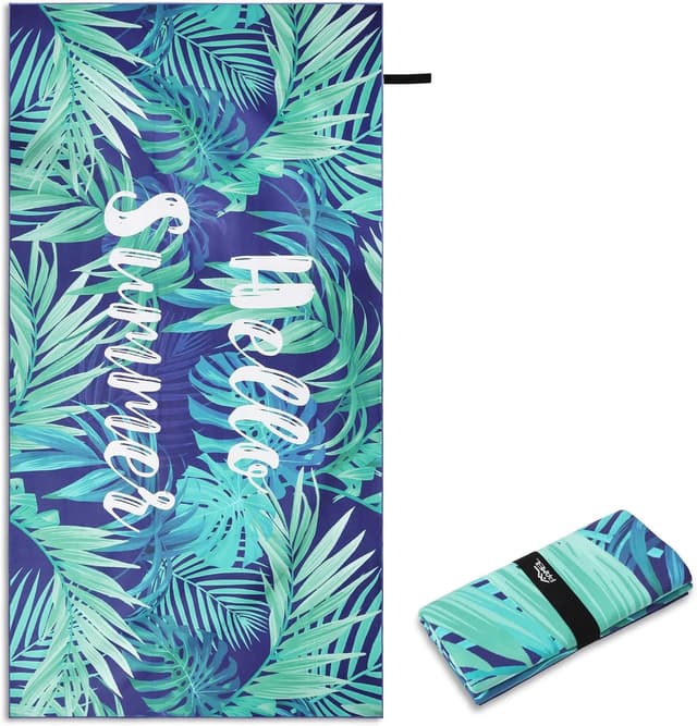 Detalle de Pameil Telo Mare in microfibra 100x200 cm: asciugatura rapida, leggero e pratico per spiaggia e palestra