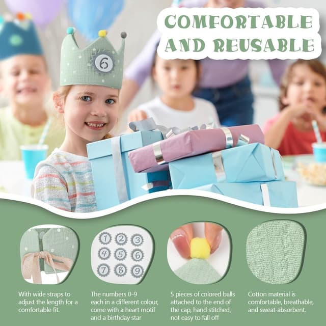 Thumbnail 2 de URAQT Geburtstagskrone 56 cm 🎉