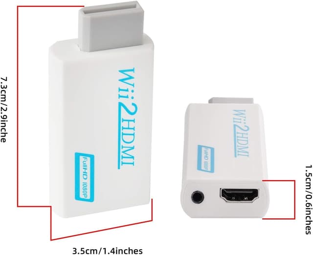 Detalle 2 de Wii to HDMI adapter 1080 3.5mm audio