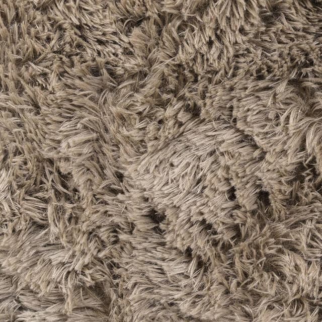 Detalle de Paco Home Tapis de salon shaggy en fausse fourrure 80 x 150 cm, taupe