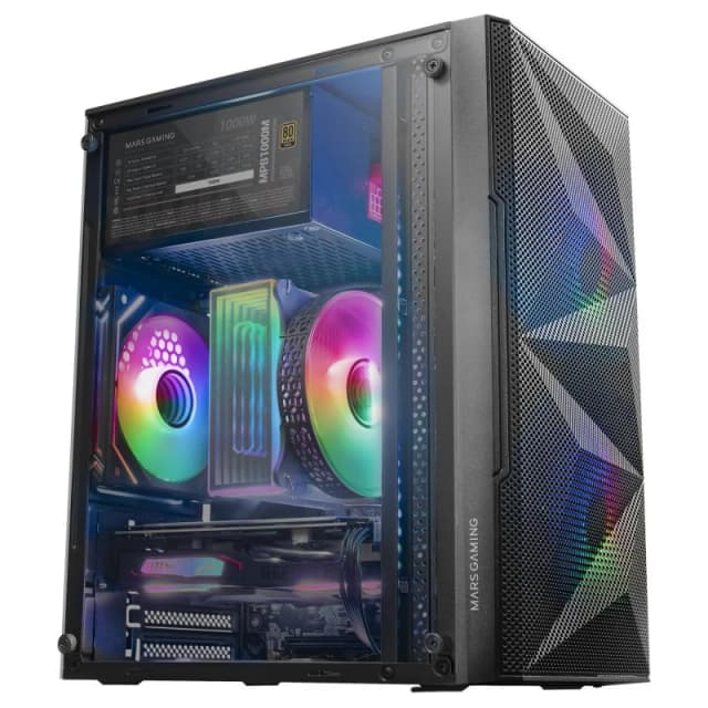 Detalle 2 de Mars Gaming MC-ME minitorre MicroATX/mini-ITX con cristal templado y USB 3.0