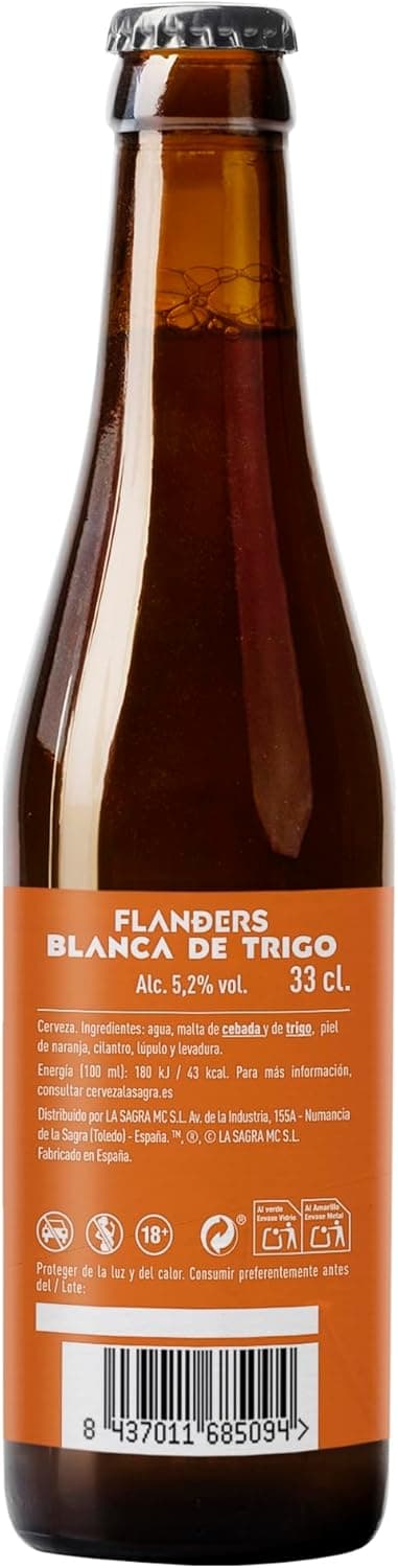 Thumbnail 2 de La Sagra Flanders - Cerveza Blanca de Trigo 🍺 - Caja 12