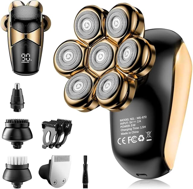 Detalle de SHPAVVER Head Shaver 90‑Min Battery