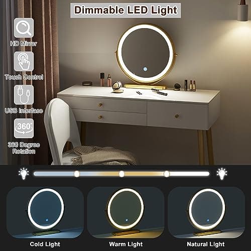 Thumbnail 1 de WOLTU Tocador con Espejo LED y Cajones