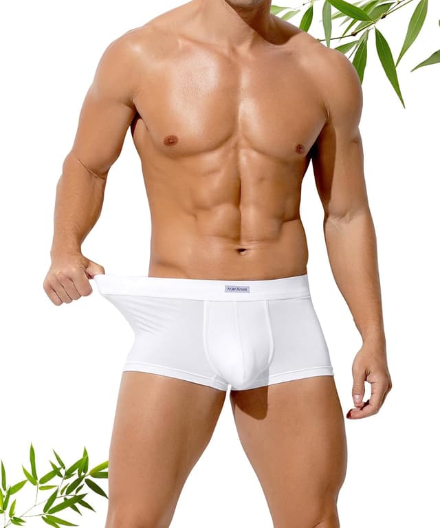 Detalle 2 de Arjen Kroos Bambus-Boxershorts für Herren im 3er-Pack (weiche, atmungsaktive Unterwäsche)