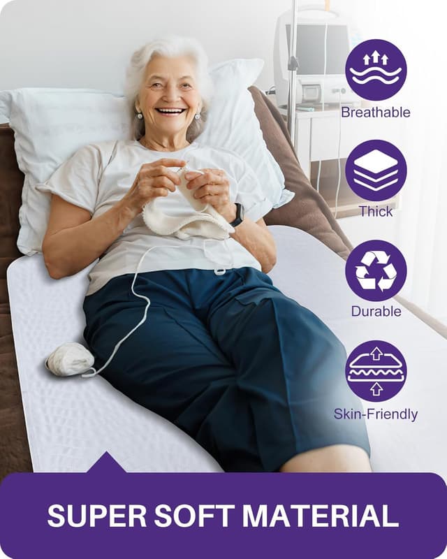 Detalle 2 de Kekoy Reusable Incontinence Bed Sheets 2-Pack (34 x 36 inch) waterproof washable pads