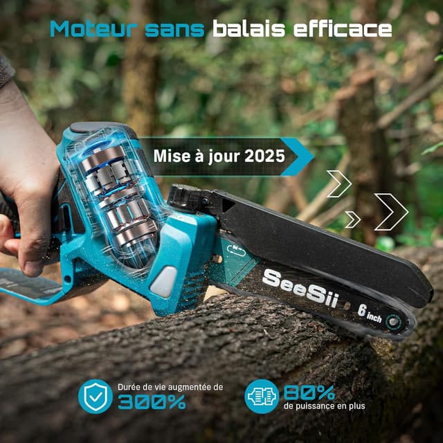 Thumbnail 2 de SEESII Mini Tronçonneuse 6 pouces 🪚