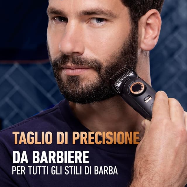 Detalle 2 de King C. Gillette Barba Pro MAX – Rasoio elettrico senza fili con 40 impostazioni e 4 pettini intercambiabili