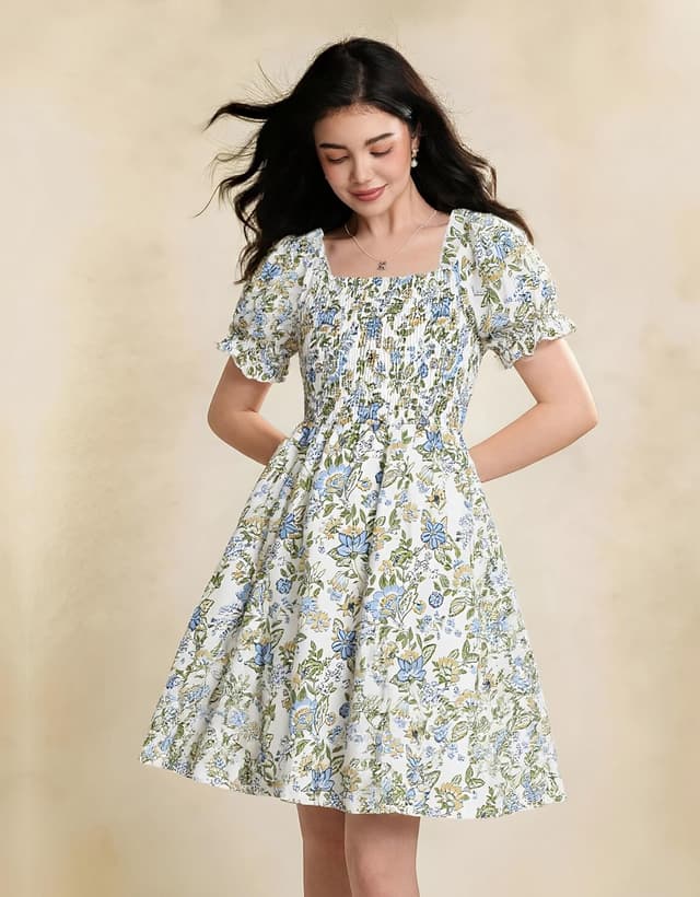 Detalle de Girls square neck summer dress for 5-14