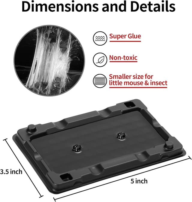 Detalle de LULUCATCH Mouse & Insect Traps 12-Pack: heavier sticky glue trays for indoor pests