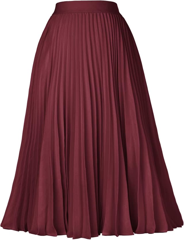 Imagen de Grace Karin Women Pleated Chiffon Midi Skirt ⌛📏 en OfertitasTOP