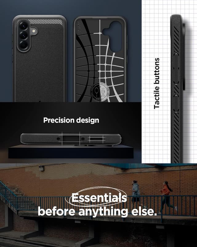 Thumbnail 6 de Spigen Rugged Armor — coque en fibre de carbone pour Samsung Galaxy A56 5G (noir mat)