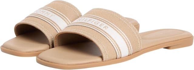 Detalle de Tommy Hilfiger Flat Mule Webbing FW0FW09217, sandali piatti da donna