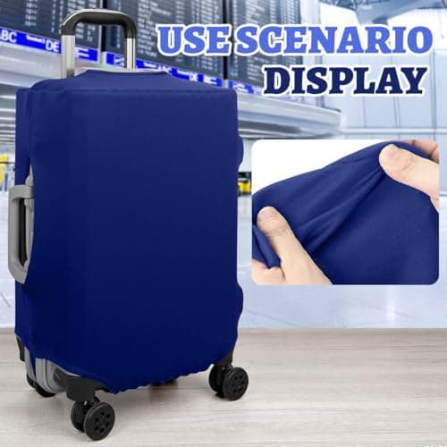 Detalle 2 de COYUN funda elástica para maleta grande (18-21 pulgadas) azul, protección antipolvo y contra arañazos