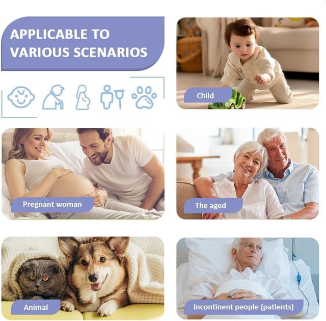 Detalle 2 de DUJUIKE washable incontinence bed sheets (reusable waterproof mattress protector) for adults, kids and pets