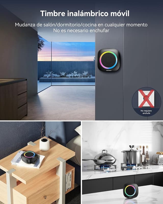 Thumbnail 1 de TECKNET Timbre Inalambrico Exterior 400m 📢