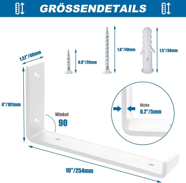 Detalle 2 de VTOPVMAX Regalhalterung 5 mm, 45 kg