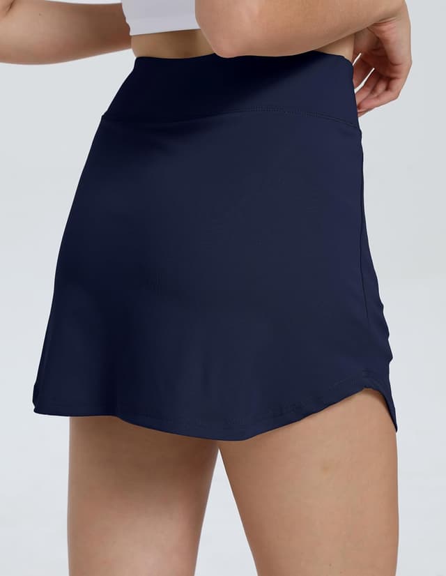 Detalle 2 de Jhsnjnr Damen Sport-Hosenrock mit Reißverschluss-Taschen, elastisch – für Golf, Laufen & Tennis