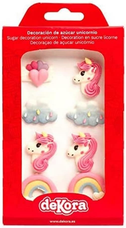 Imagen de dekora Pack de 8 Figuras de Azúcar para Cupcakes y Tartas 🦄 en OfertitasTOP