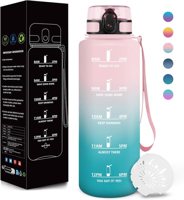 Thumbnail 6 de Motswedi Gourde 1500ml Sans BPA jaune&rose