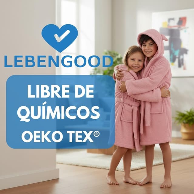 Thumbnail 4 de LEBENGOOD Albornoz infantil 100% algodón 1–12 años