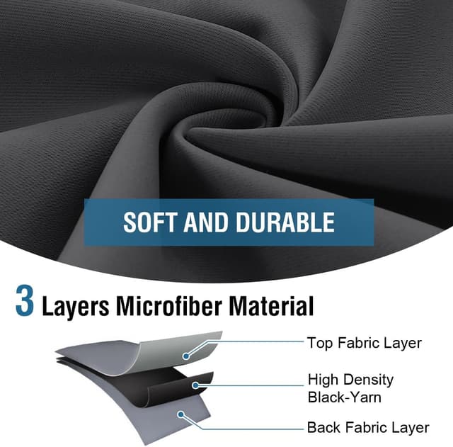 Detalle de H.Versailtex blackout curtains 90 x 72 inch