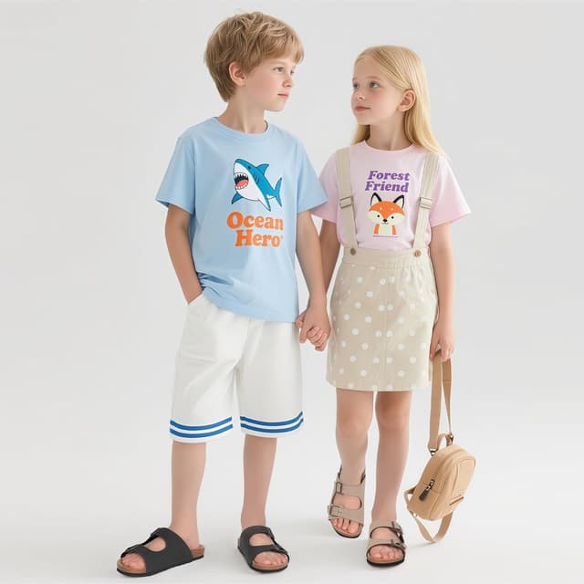 Detalle de FITORY Glitter Slide Sandals with Cork Footbed and Adjustable Straps (Kids)