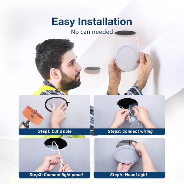 Thumbnail 4 de Amico 6 Inch 1050LM Ultra-Thin LED Downlight