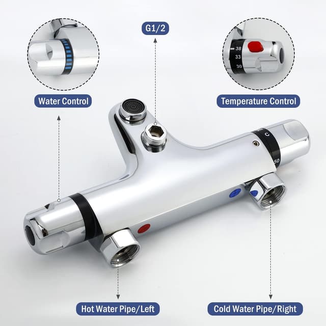 Detalle 2 de Hausharbor Mitigeur Thermostatique 38°C